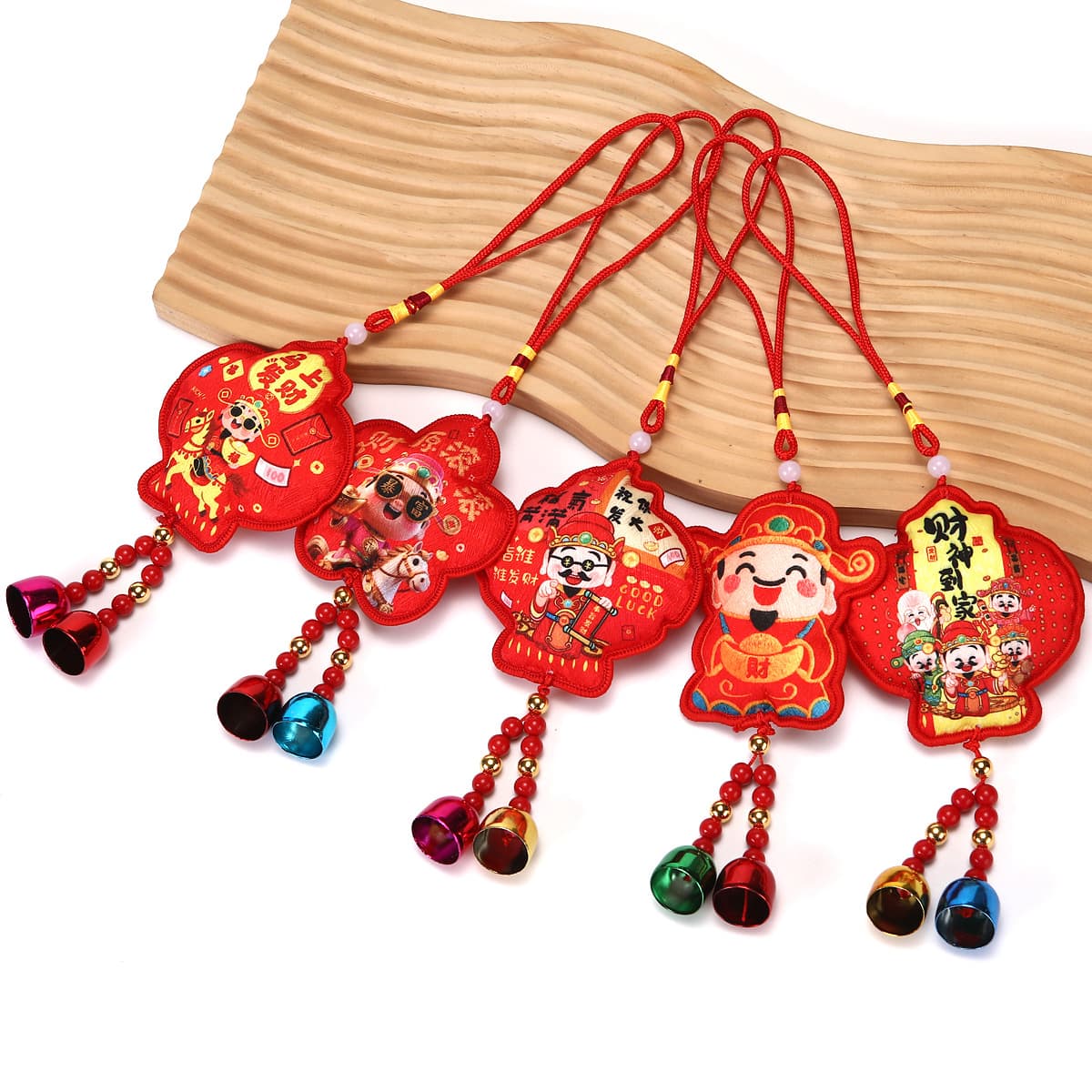 New Year God of Wealth Hanging Ornament Spring Festival Auspicious Year of the Horse Zodiac God of Wealth Lantern Plum Blossom, "Money Arrives Immediately" God of Wealth Home Wholesale