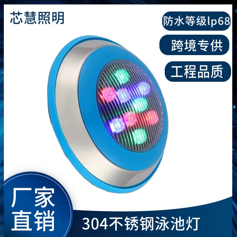 LED swimming pool wall lamp underwater IP68 waterproof colorful underwater wall hanging AC24V fountain light submersible light