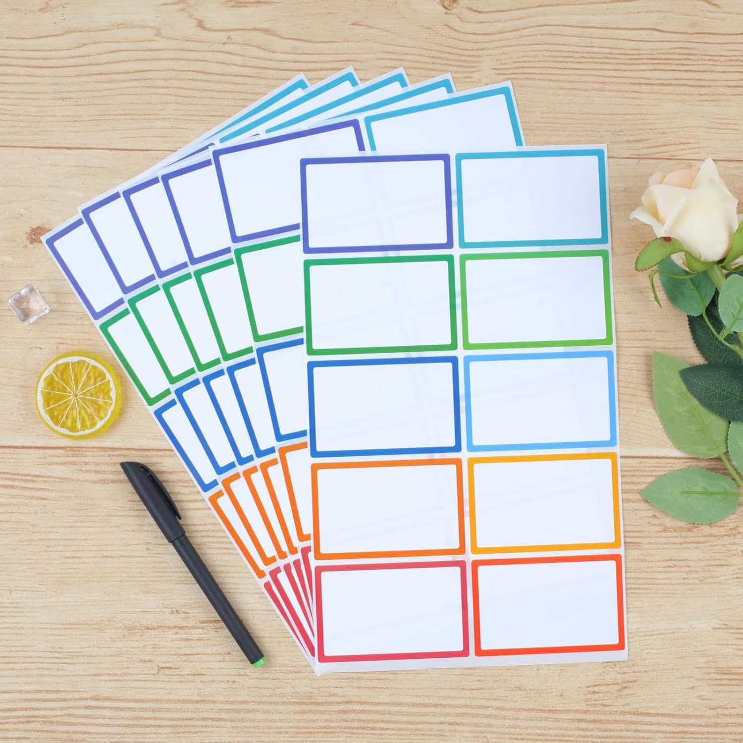 Cross-border colorful name tags, blank writable stickers, whiteboard, locker, fridge, school and home DIY decoration