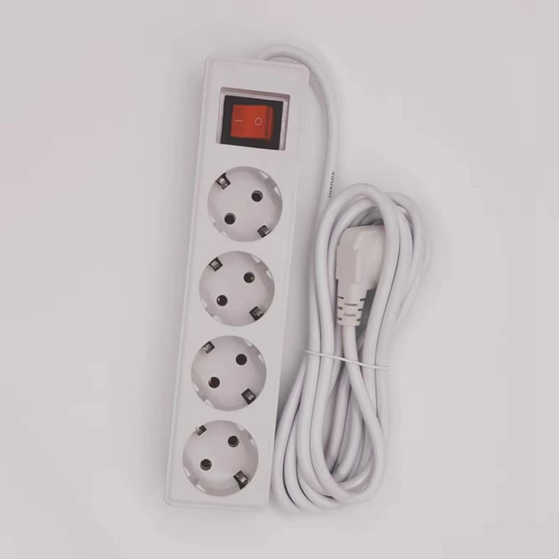Russian European Power Strip with Switch 3 4 5 Outlets German-Style Extension Cord with Indicator Light Korean European Socket