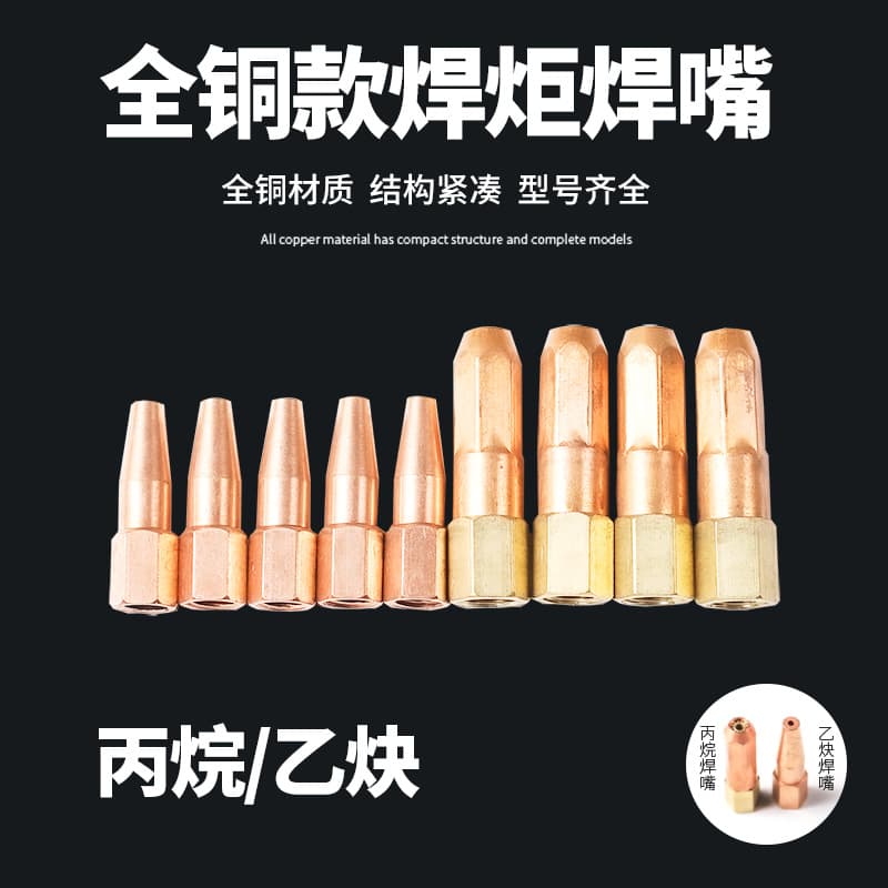 H01-6 Type Shielded Welding Torch Nozzle Propane Plum Blossom Welding Tip 12 Type Acetylene Nozzle Head Full Copper Torch Head