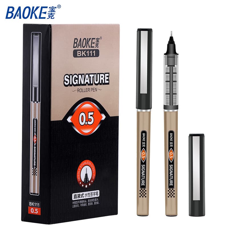 Baoke BK111 Direct Liquid Black Gel Pen Sign Pen Office Needle Tube Pen Large Capacity Exam Pen Stationery