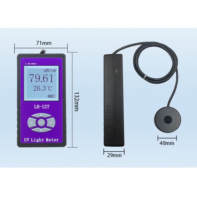 LH-127 UV Irradiance Meter UVA 365nm UV Light Transmittance Blocking Protection Factor UPF Tester