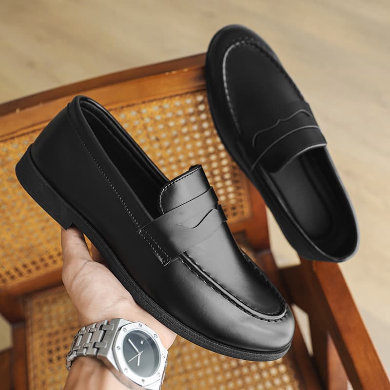 Fashionable Minimalist Men's Loafers Korean Style Casual Slip-On Comfortable Flat Trendy Driving Shoes A-5