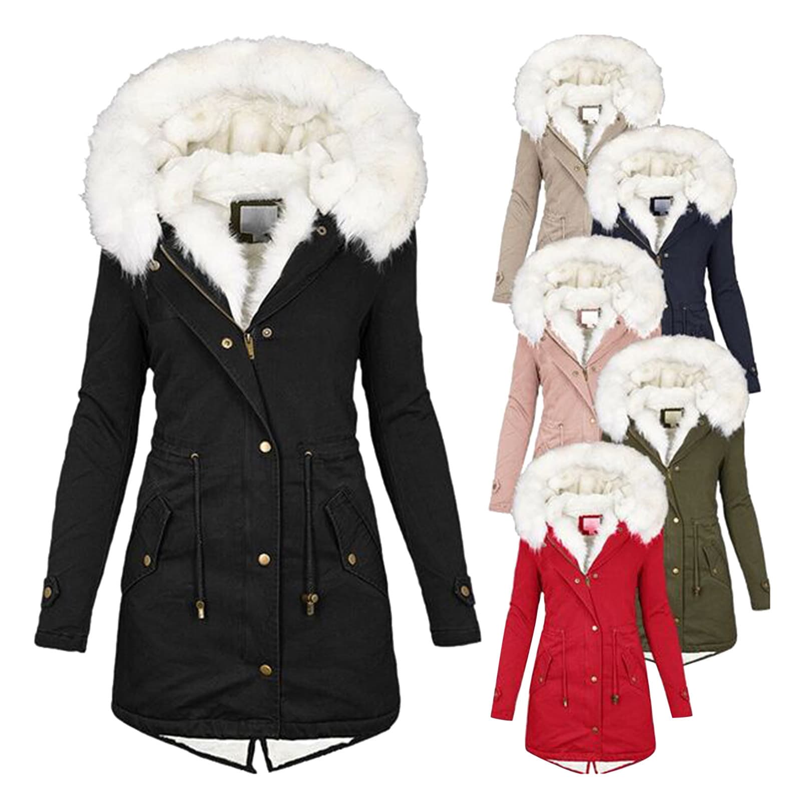 In Stock 2024 Wish EU US Amazon Cross-border New Top with Fleece Collar Pocket Women's Jacket W374