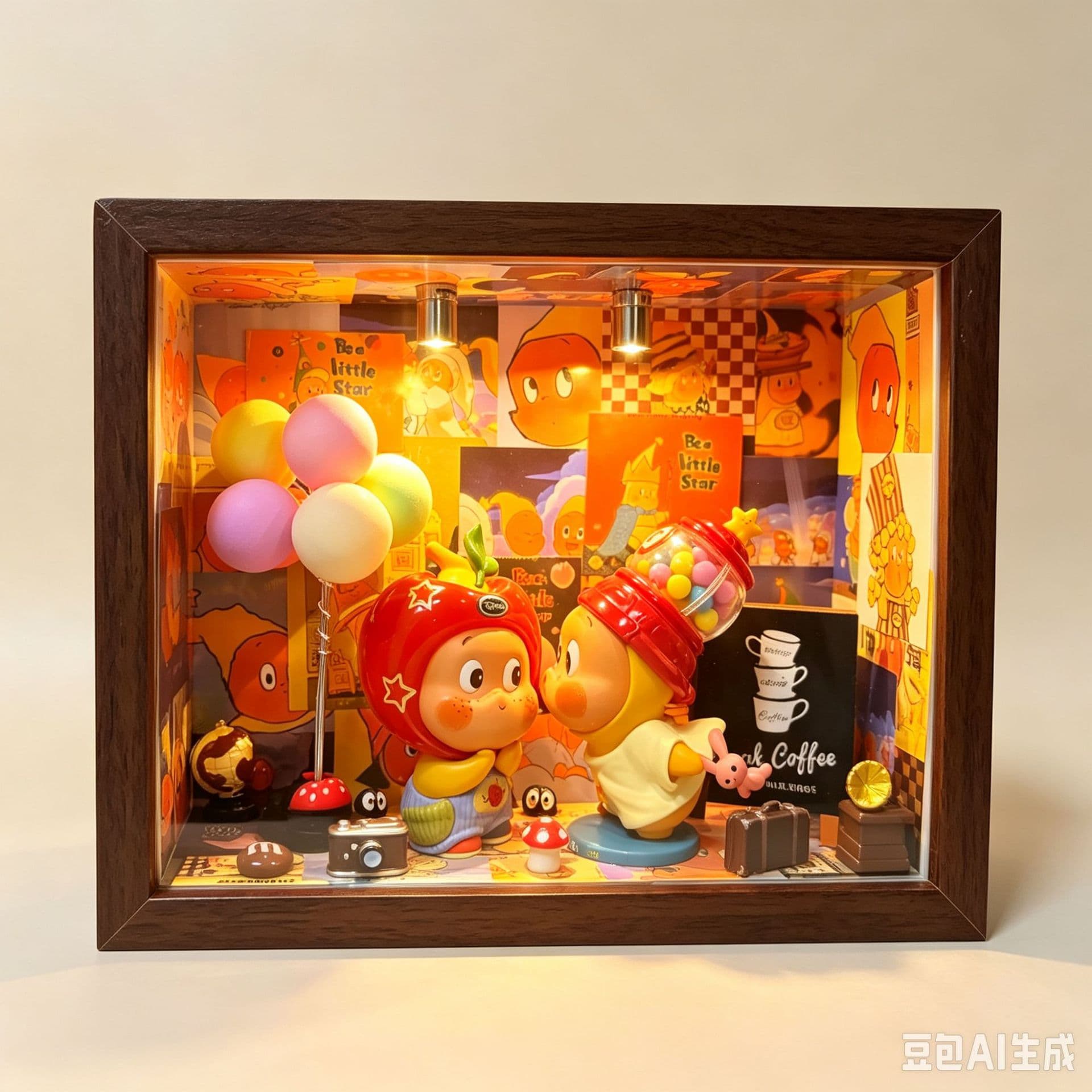 Hollow 5cm couple diy Chinese Valentine's Day gift with light hollow photo frame table acrylic picture frame empty frame wholesale
