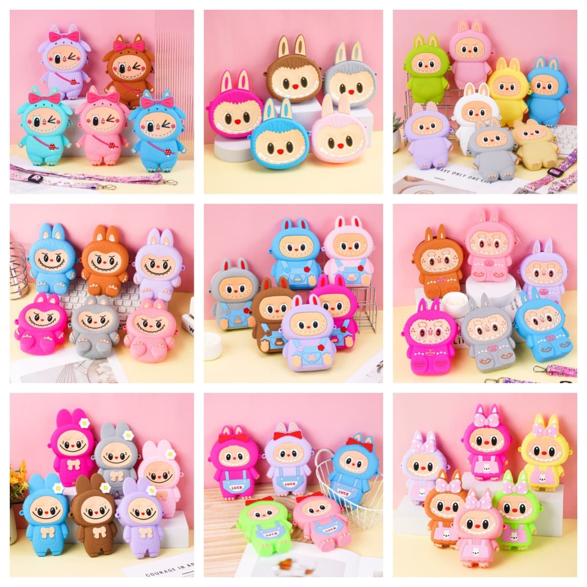 Cross-border silicone bag, cartoon lace silicone bag, children's crossbody bag, kids' backpack, fashionable shoulder bag, coin purse