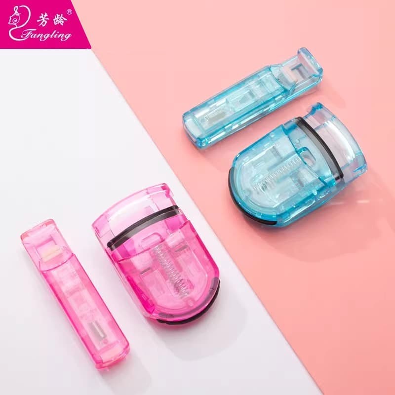 Fang Ling Eyelash Curler Portable Wide Angle Partial Mini Eyelash Curling Daily Tool Press Type Comes with Replacement Strip Pad