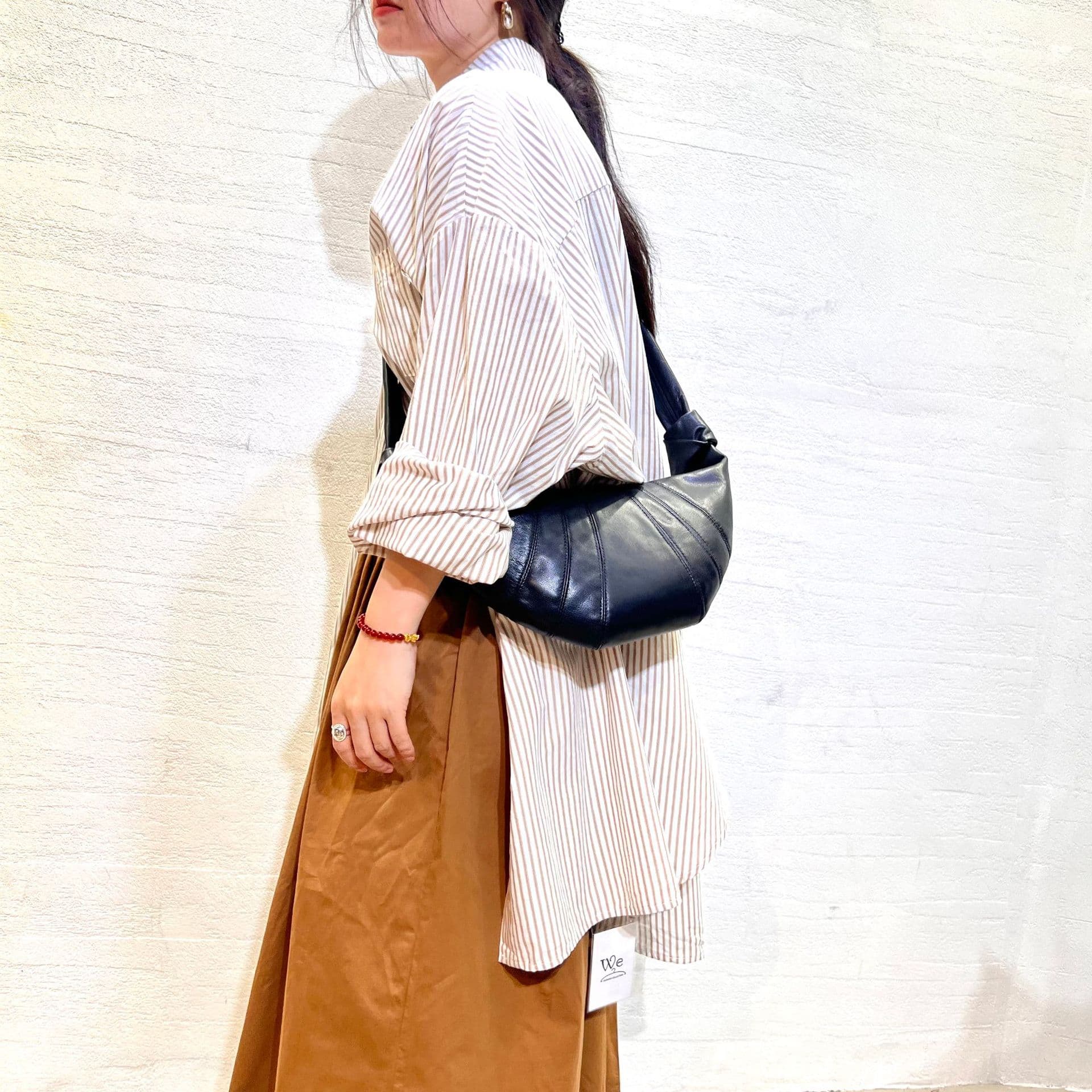 Genuine Leather Women's Handbag Handcrafted Top-Layer Cowhide Croissant Bag Horn Bag Dumpling Bag Moon Bag