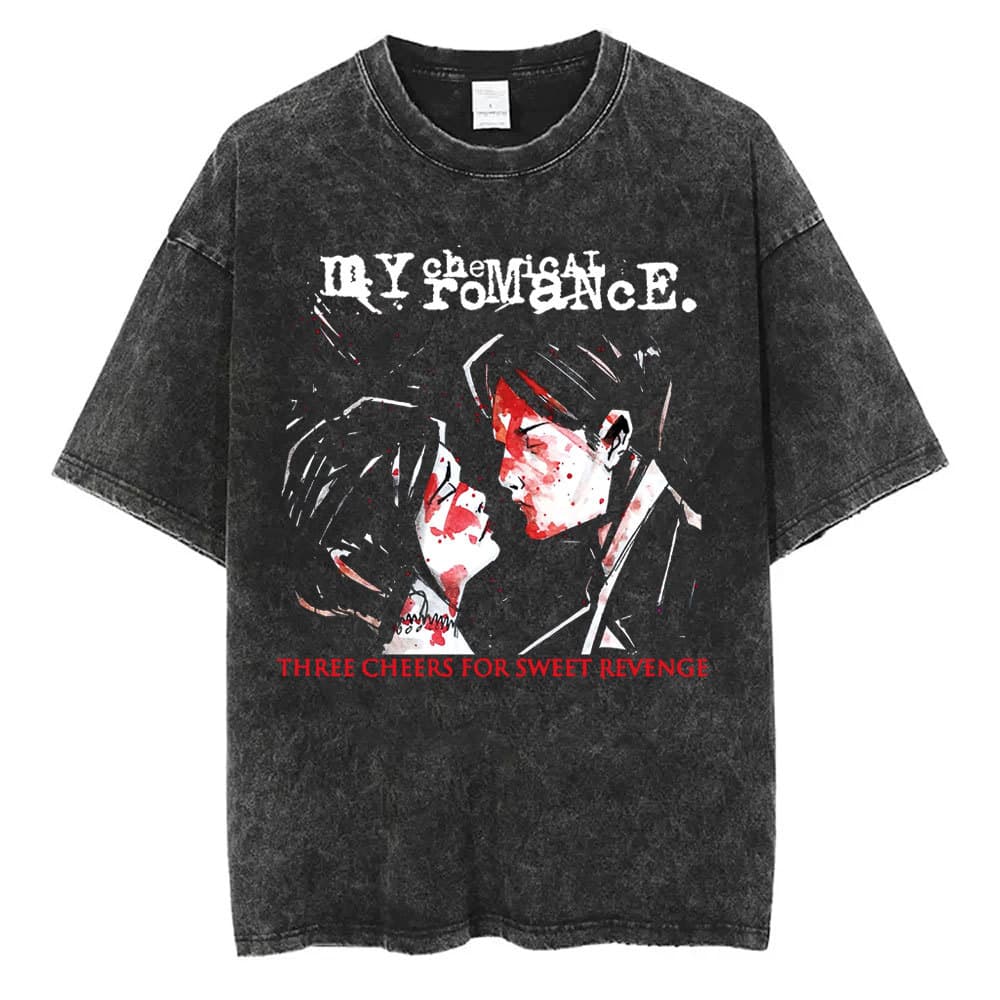 Rock Band My Chemical Romance T-Shirt Washed Vintage The Black