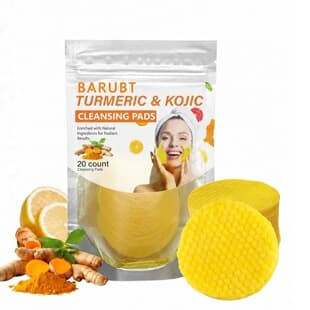Turmeric Kojic Acid Cleansing Pad, Moisturizing, Brightening, Skin Softening, Facial Cleansing Exfoliating Pad
