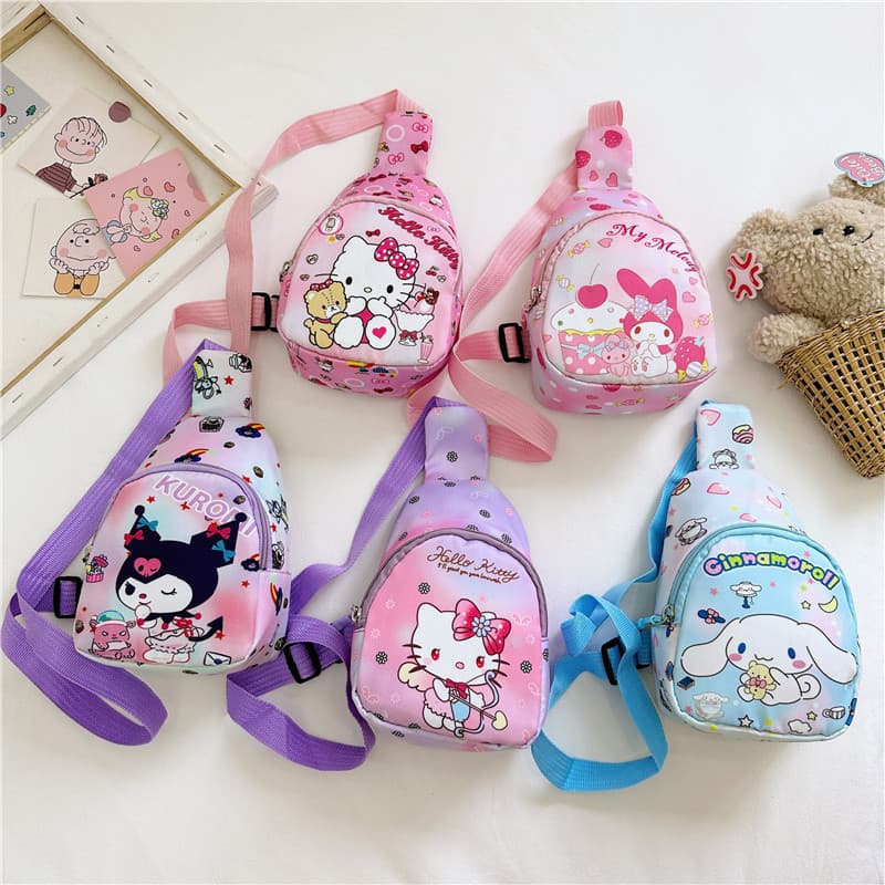 Children's Chest Waist Bag Set - Leather Material Unisex Design Ideal For Outdoor Play Adventure
