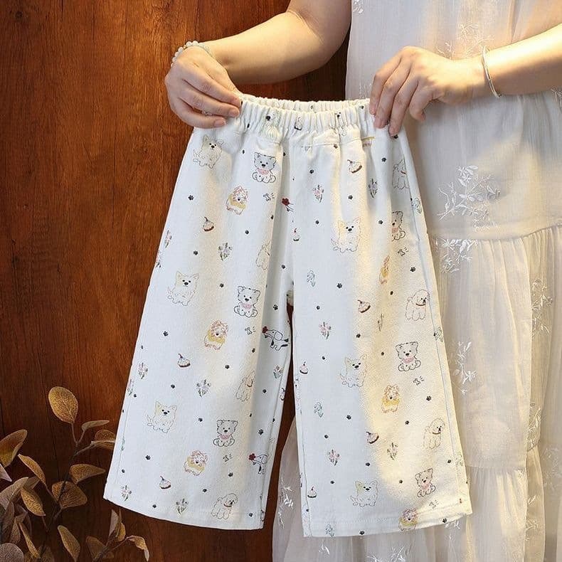 Girls' Pants 2026 Spring New Style Baby Girl's Style Straight Pants Printed Personalized Cartoon Casual Pants Girls' Trousers