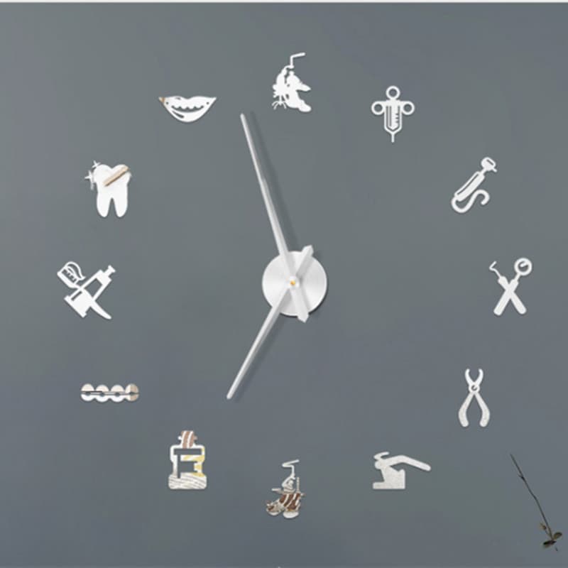 Large Wall Clock Living Room Creative Art Clock Home DIY Personalized Fashion Silent Digital Clock Wall-Mounted
