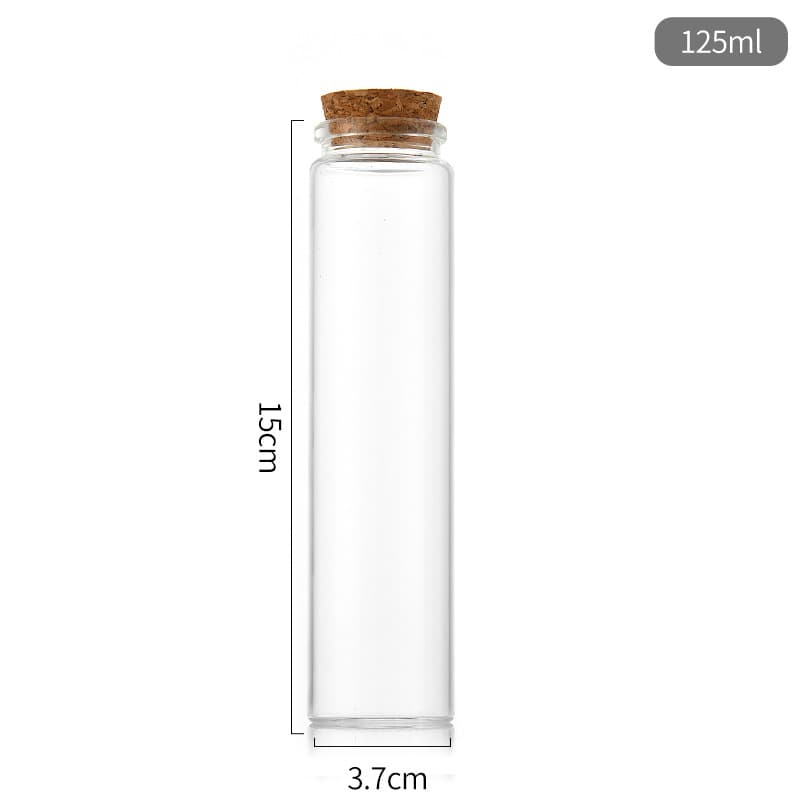 37mm Glass Bottle with Cork Stopper, Wish Bottle, Cordyceps Capsule Bottle, Agarwood Incense Stick Packaging Bottle
