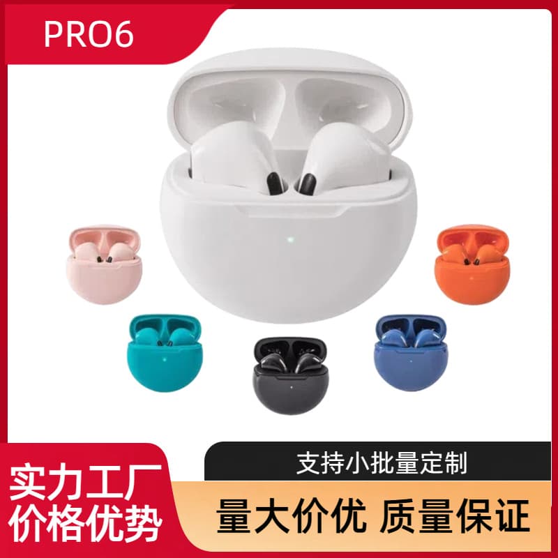 Pro6 Bluetooth Headset J6 Bluetooth Headset Pro4 Touch Headset Wireless Stereo 5.0 Binaural TWS Headset Manufacturer