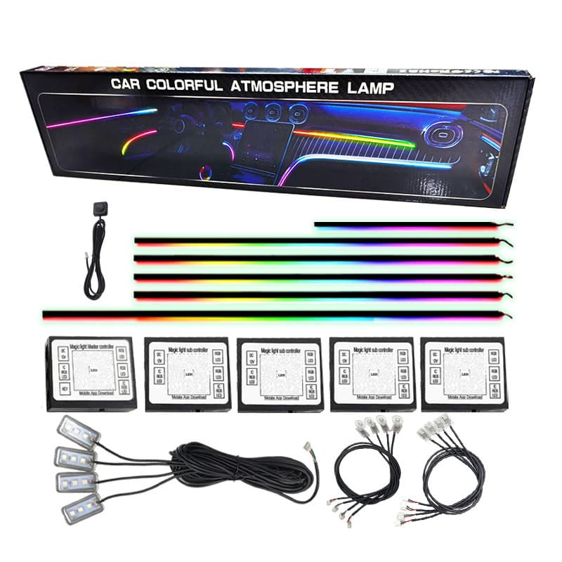 Car phantom light strip hidden in the car acrylic LED phantom RGB 256 colors 64 colors colorful car atmosphere light