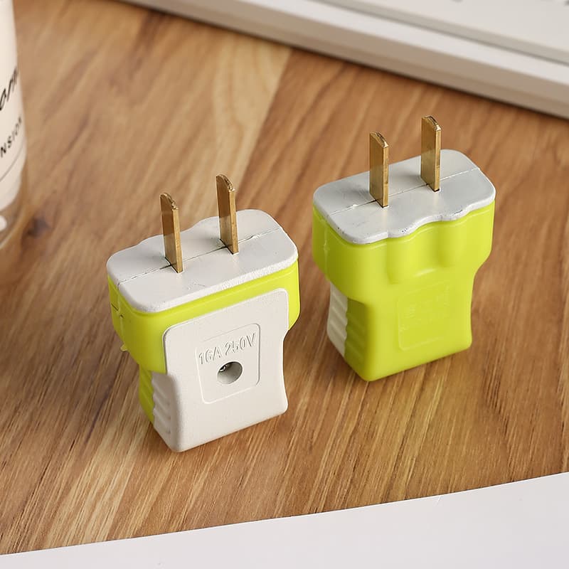 Large Fixed High-Power Fixed Two-Pole Plug Thickened Pure Copper Integrated Molded Rubber-Coated Two-Pole Plug
