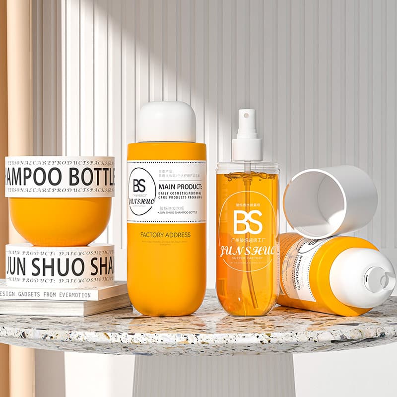 200ml frosted scrub wide-mouth jar essence water spray bottle 400ml curved flip-top cap PE body wash lotion bottle