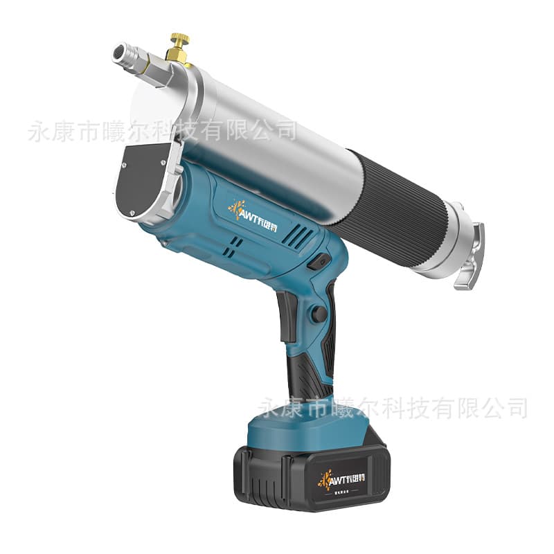 New electric grease gun, lithium battery, specialized for excavators, 24V high-pressure oil injection, automatic and manual caterpillar grease dispensing tool.