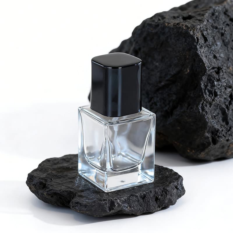 Spot 15ml square perfume bottle transparent glass perfume bottle bayonet fine spray cosmetic perfume bottle