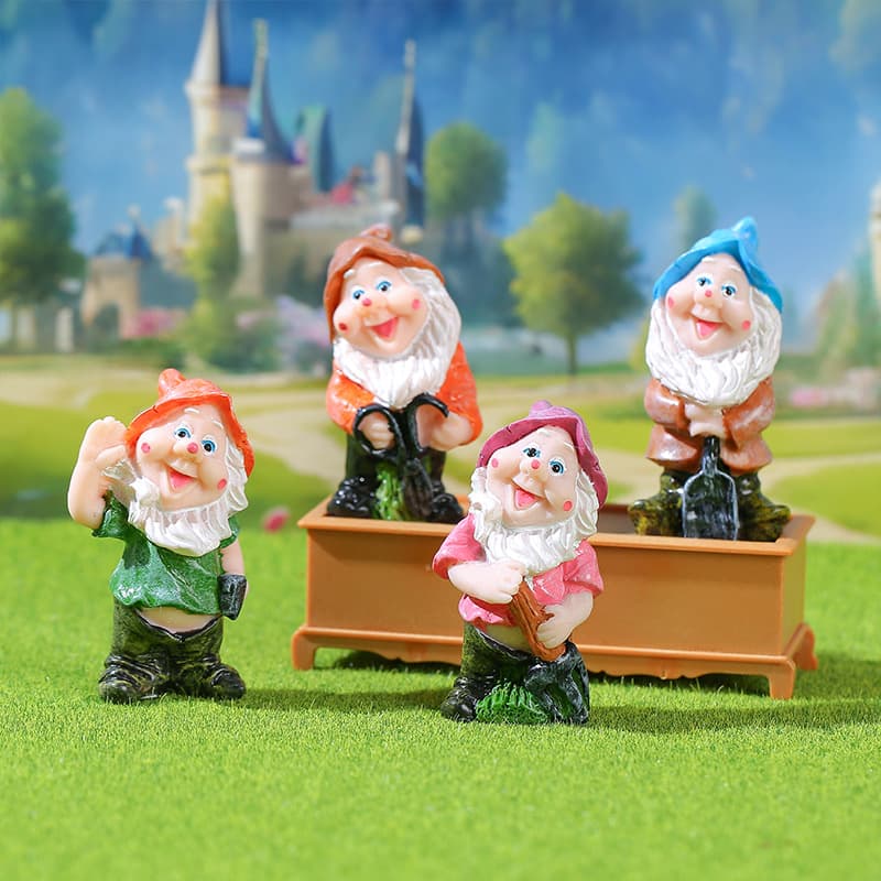 Moss Micro Landscape Decoration Garden Gnome Ornament Cross-border Resin Craft Christmas Gnome Elf
