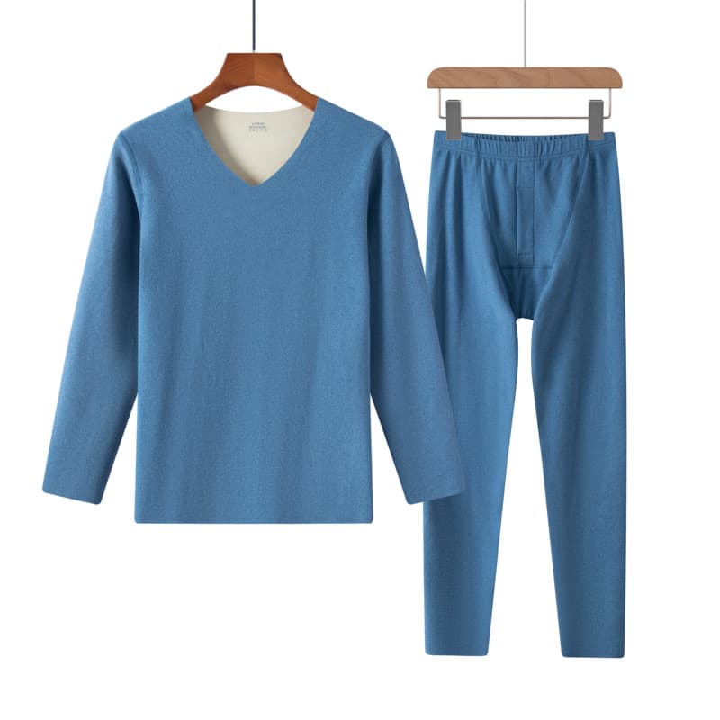 Seamless AB Side Thermal Suit for Men and Women, Double-Sided Fleece, Thickened and Insulated Base Layer Top and Bottom