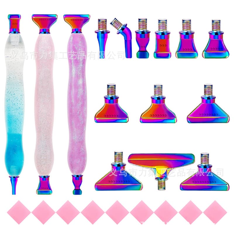 New Diamond Painting Glow Pen, Amazon Resin Cartoon Glow-in-the-Dark Dotting Pen, DIY Metal Tip Tool Set
