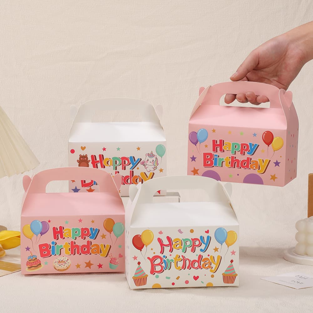 New Birthday Handbag Gift Box Cartoon Party Favor Return Gift Candy Box for Boys and Girls Birthday Party Gift Box