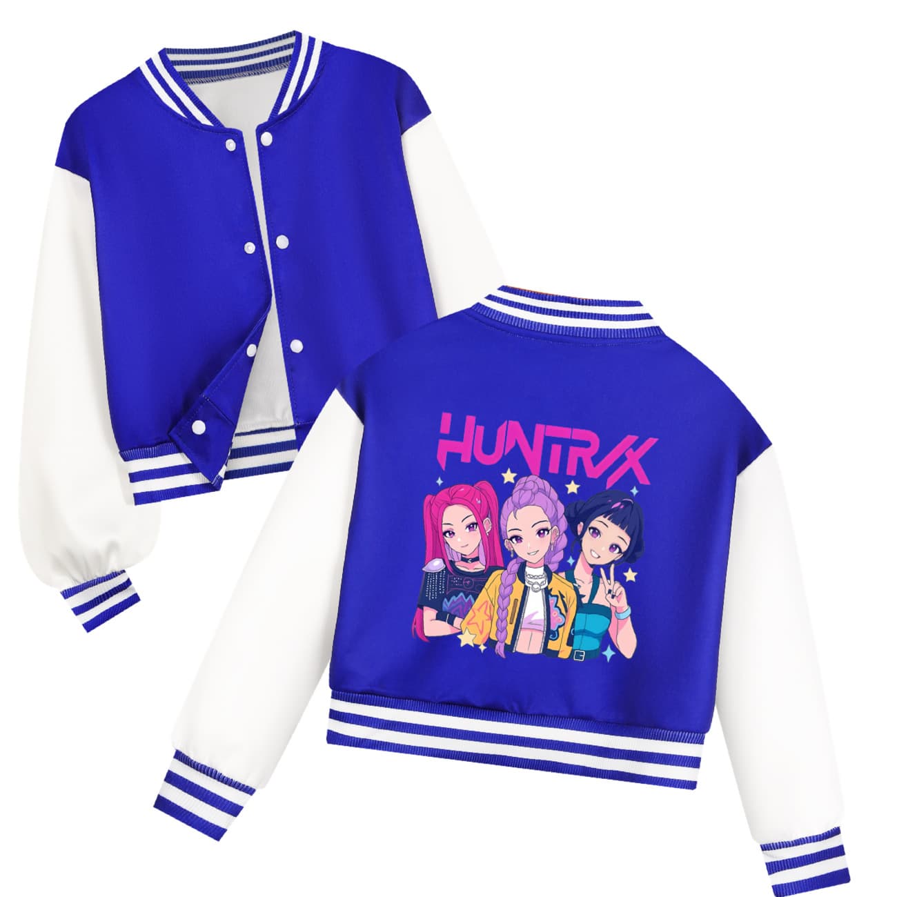 Kpop Demon Hunters Spring and Autumn Children's Short Baseball Uniform Set Seven