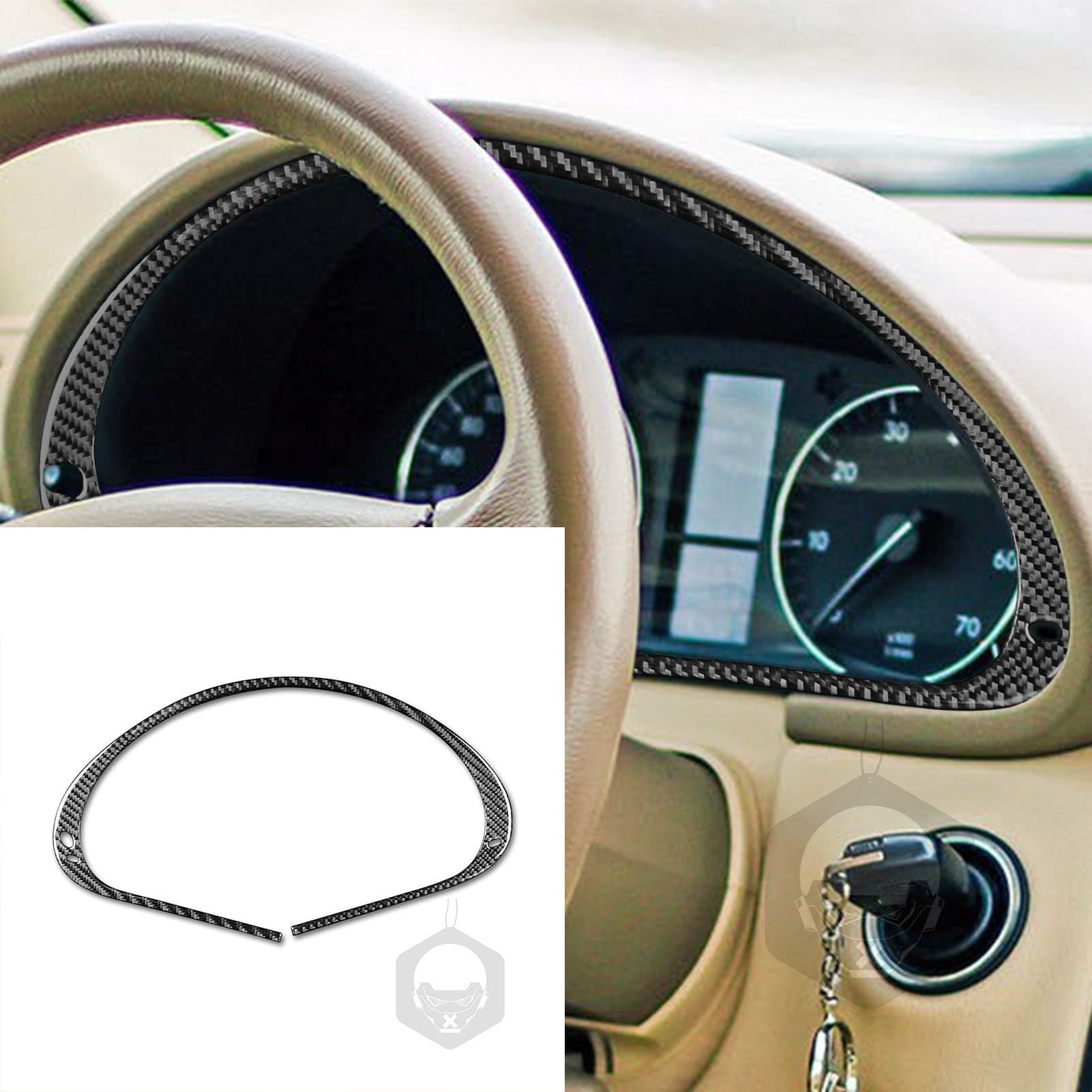 Suitable for Mercedes-Benz 05-07 C-Class W203 Carbon Fiber Interior Modification Parts Central Control Instrument Panel Decorative Stickers