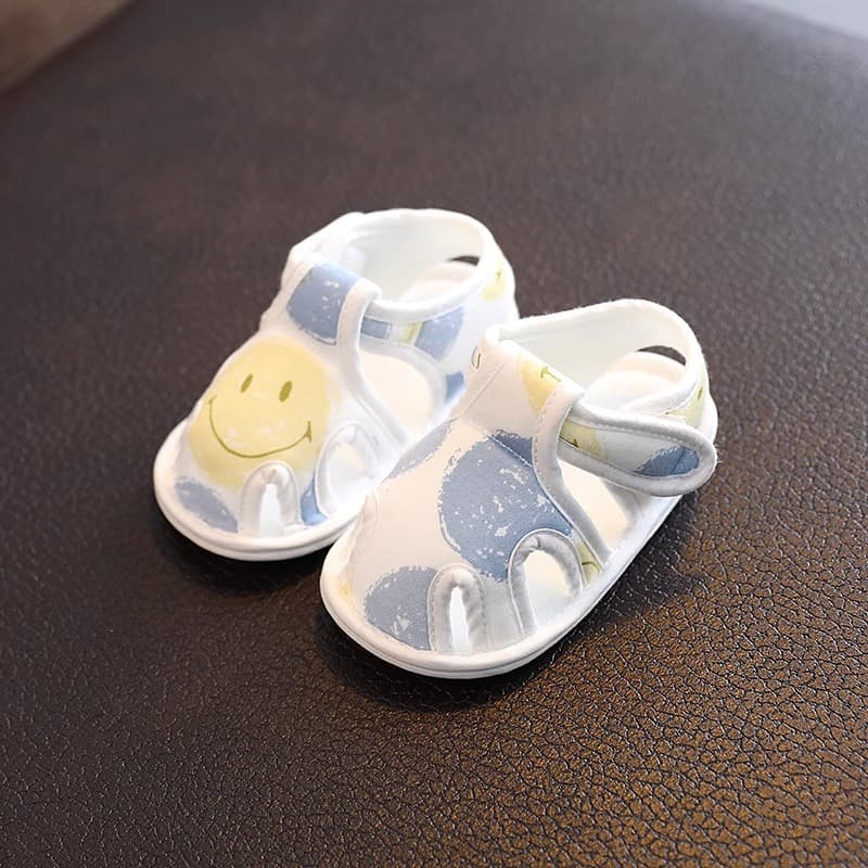 Summer Non-Slip Baby Shoes for 0-1 Year Old Newborns, 3-6-7-12 Months, Soft Sole Cloth Shoes for Boys and Girls, Walking Shoes