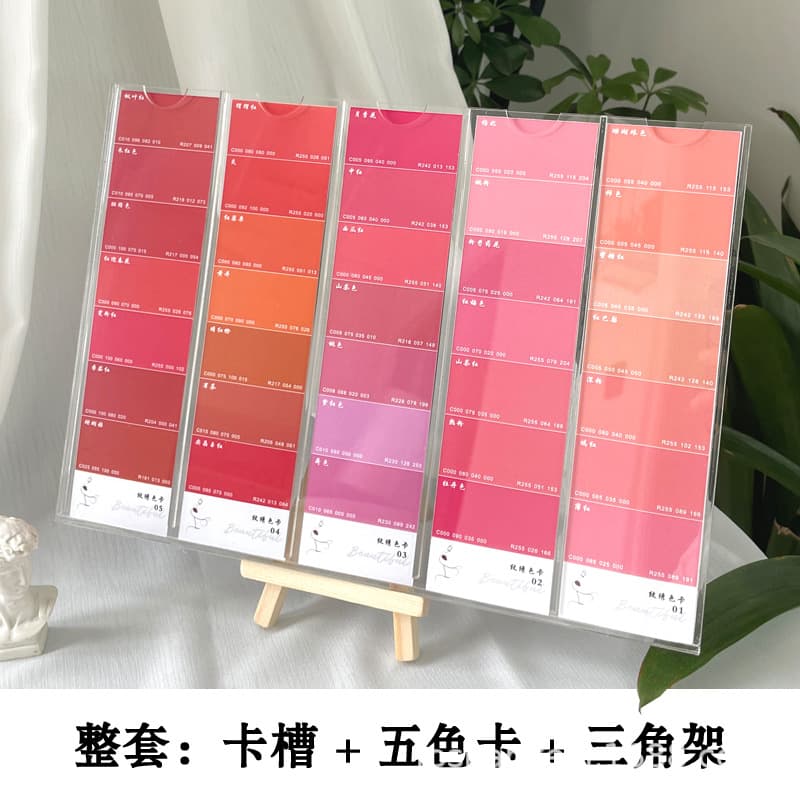 Tattoo Artist Training Acrylic Color Swatch Customer Color Selection Board Lip Blush Display Stand Lip Color Storage Frame