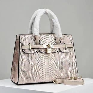 Versatile Bag Fashion Large Capacity Handbag Women Shoulder Bag Patent Leather Stone Texture Handbags