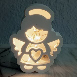S1661+S1662 Angel Base Silhouette Decorative Cement Plaster Mold DIY Silicone Mold