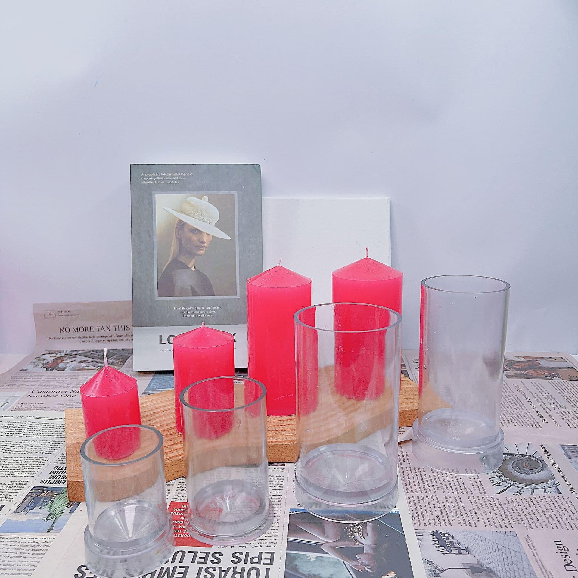 Custom Sharp Cone Plastic Candle Mold, Full Range of Export Sizes, PC Candle Mold, Easy Release
