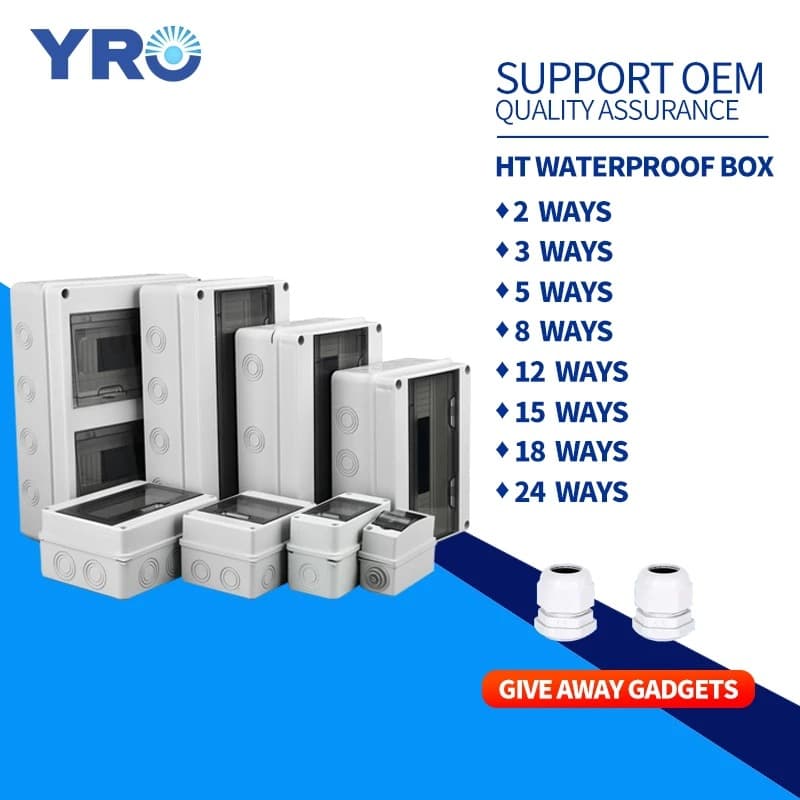 HT outdoor waterproof distribution box circuit breaker MCB power supply plastic junction box IP65 distribution cabinet lightning protection