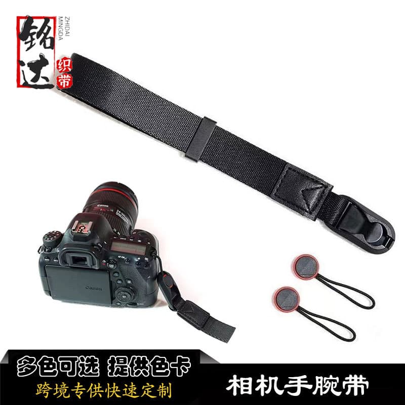 Nylon camera wrist strap with tactical quick-release and quick-connect design for digital mirrorless cameras, photography accessory