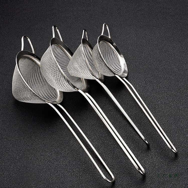 Stainless steel triangular mesh cocktail strainer, ice strainer funnel, bartender tool