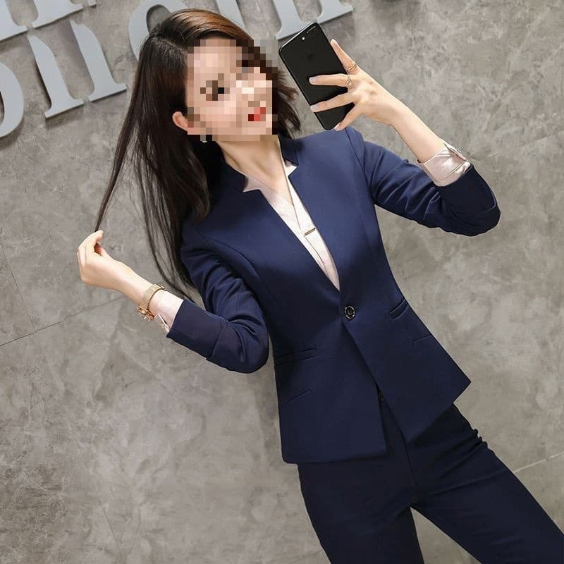 Professional attire autumn new women's suit sets, fashionable and elegant formal wear, slim-fit interview workwear uniforms.
