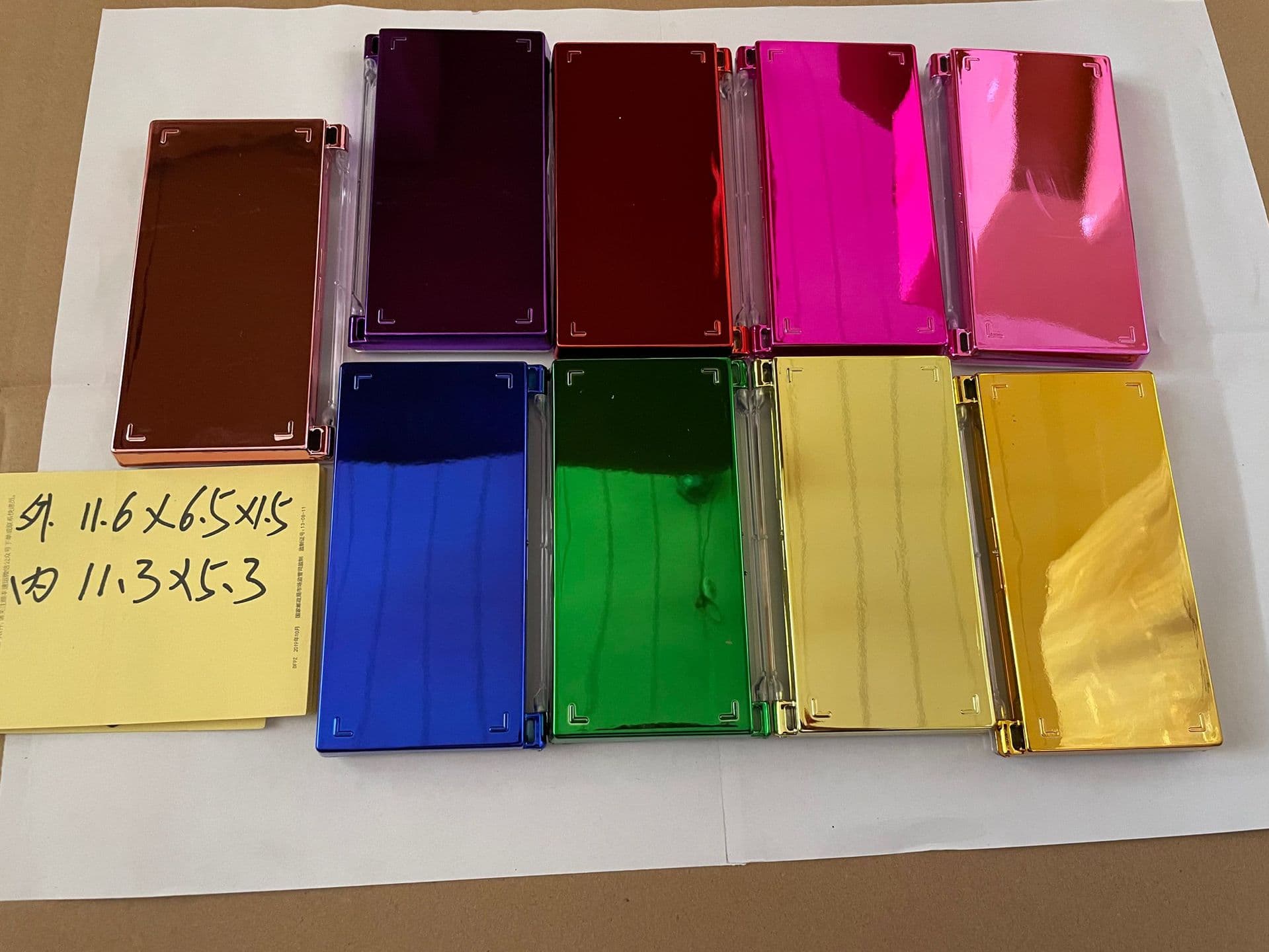 Multi-color beauty false eyelash box rectangular laser beautiful eyelash box paired eyelash storage box 2021