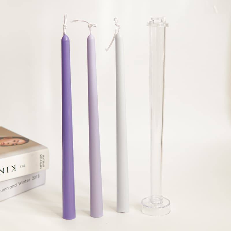 Handmade Aromatherapy Candle Plastic Mold Cone Shape Half Round Head Rod Wax 30cm Modern Simplicity Transparent Modern Style
