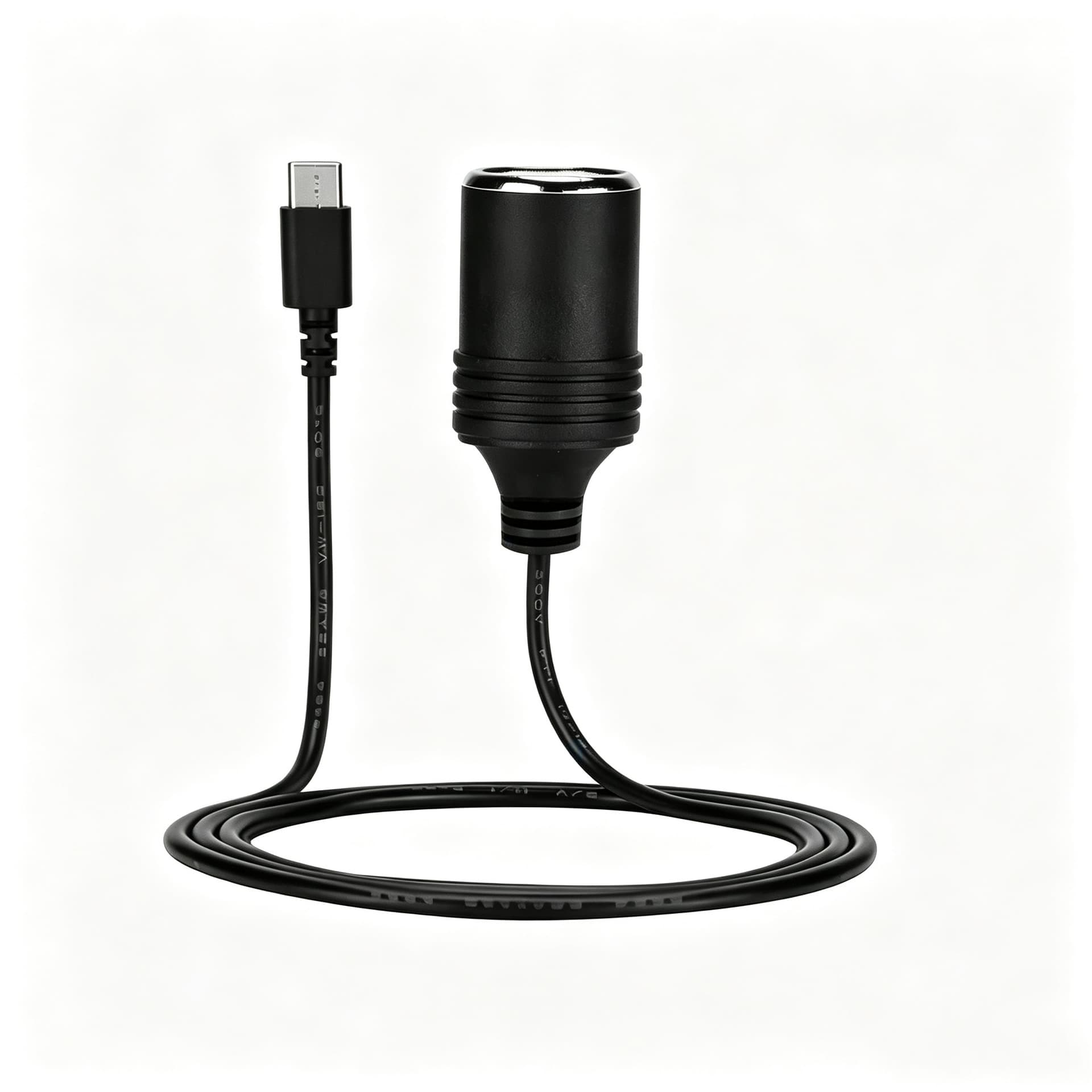 5V Type-C Male Plug to Car 12V Cigarette Lighter Female Socket PD Power Cable for USB Charger