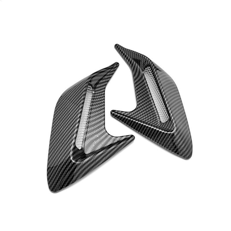 Cross-border Hot Selling Car Modification Shark Gill Air Intake Decoration Hood Simulation Fake Vent Carbon Fiber Black