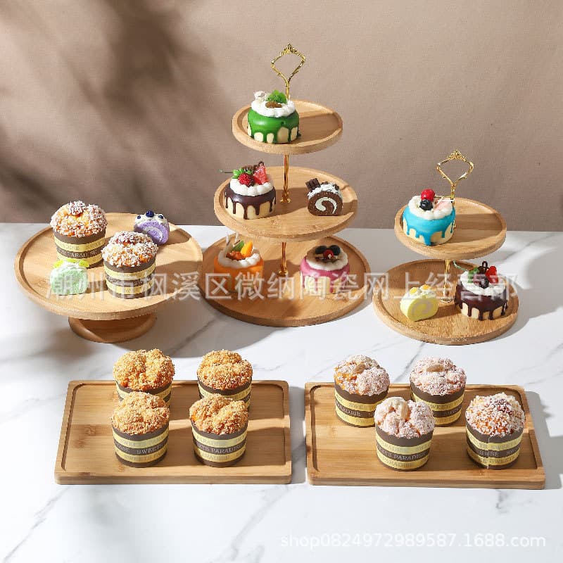Wedding Fruit Tray High Leg Dessert Table Display Stand Storage Two Layer Show Rack Bakery Goods Afternoon Tea Snack Holder