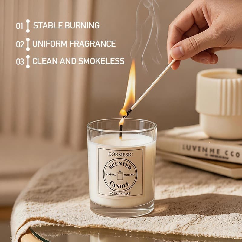 KORMESIC Cross-border Full English Gardenia Rose Scented Candle Fresh Export Manufacturer