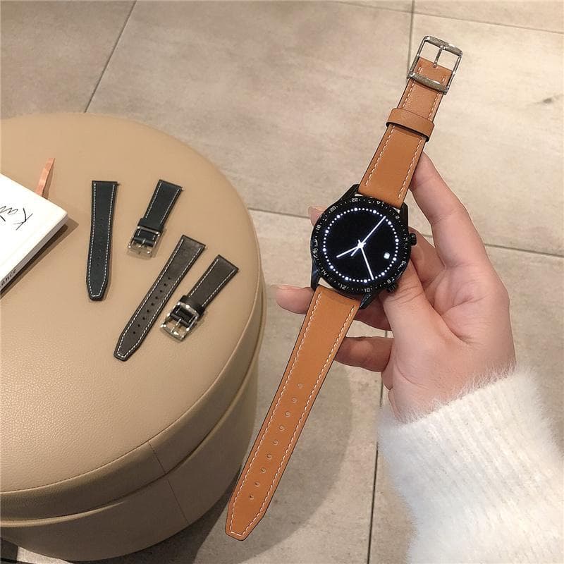 For Samsung galaxy watch3 Smart Watch Sports Leather Line Retro Men's and Women's Replacement Wristbands