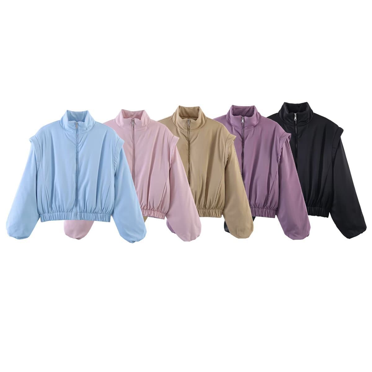 Cross-border Women's Clothing Wholesale European and American Style 2026 Spring New Fashion Versatile Solid Color Long Sleeve Jacket Top Coat