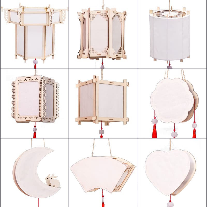 Mid-Autumn Festival children's portable lanterns handmade diy lanterns hand-painted lanterns creative ancient style palace lanterns Hanfu decorative lanterns