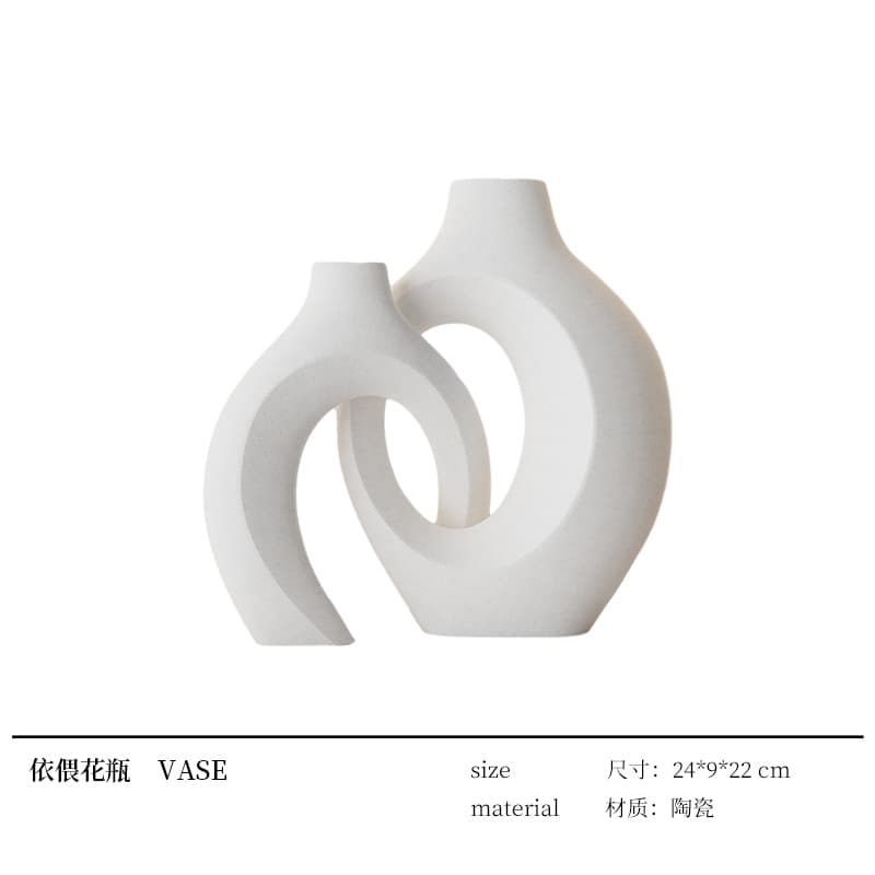 Wabi-Sabi Style Vintage Ceramic Vase Creative High-End Niche Decoration for Living Room Wine Cabinet Home Retro Decor Ornament